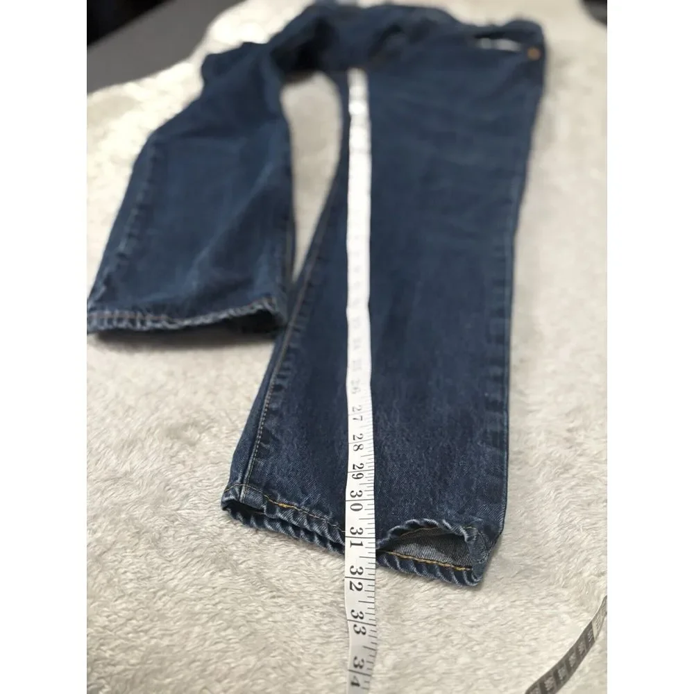 Levi's 502 Premium‎ Regular Tapered Blue Denim Jeans Size 38x31 Pants